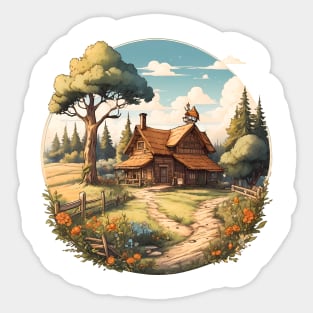 Tranquil Timber Dwelling Sticker